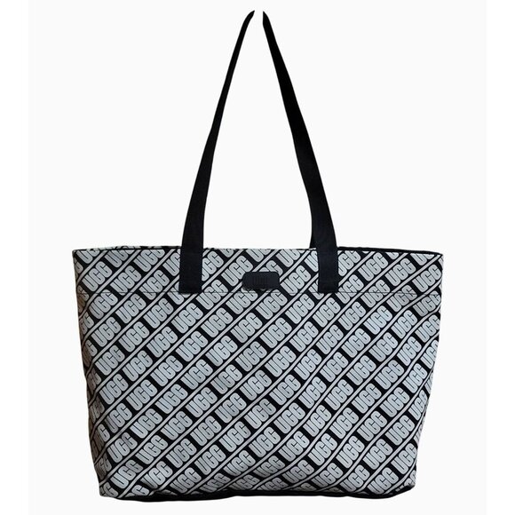 Ugg Black & White Logo Tote Bag With Long Straps & Spacious Interior - Picture 1 of 4